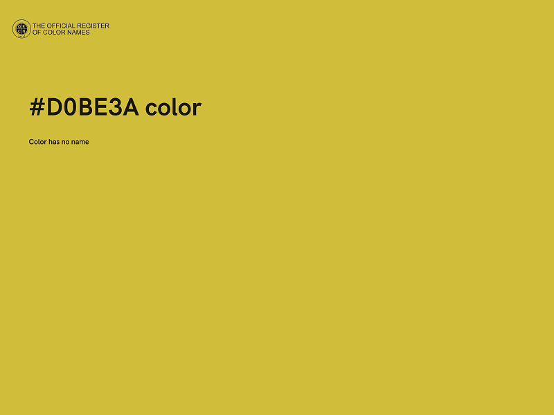 #D0BE3A color image