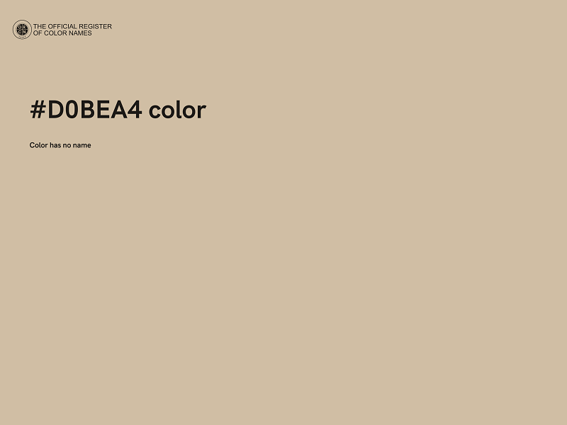 #D0BEA4 color image