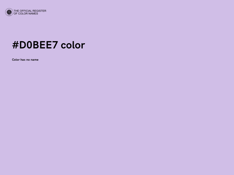 #D0BEE7 color image