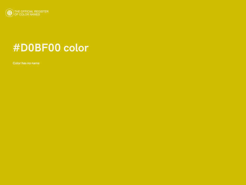 #D0BF00 color image