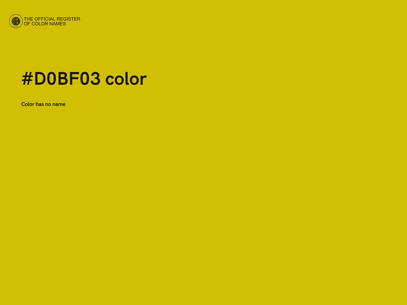 #D0BF03 color image