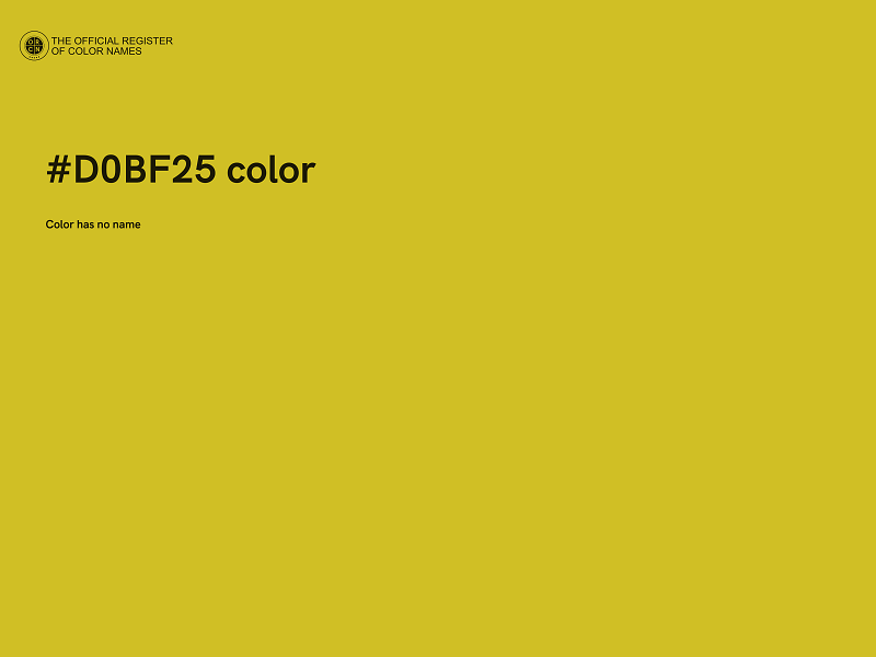 #D0BF25 color image