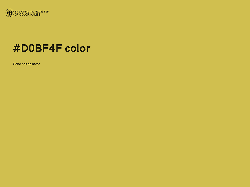 #D0BF4F color image