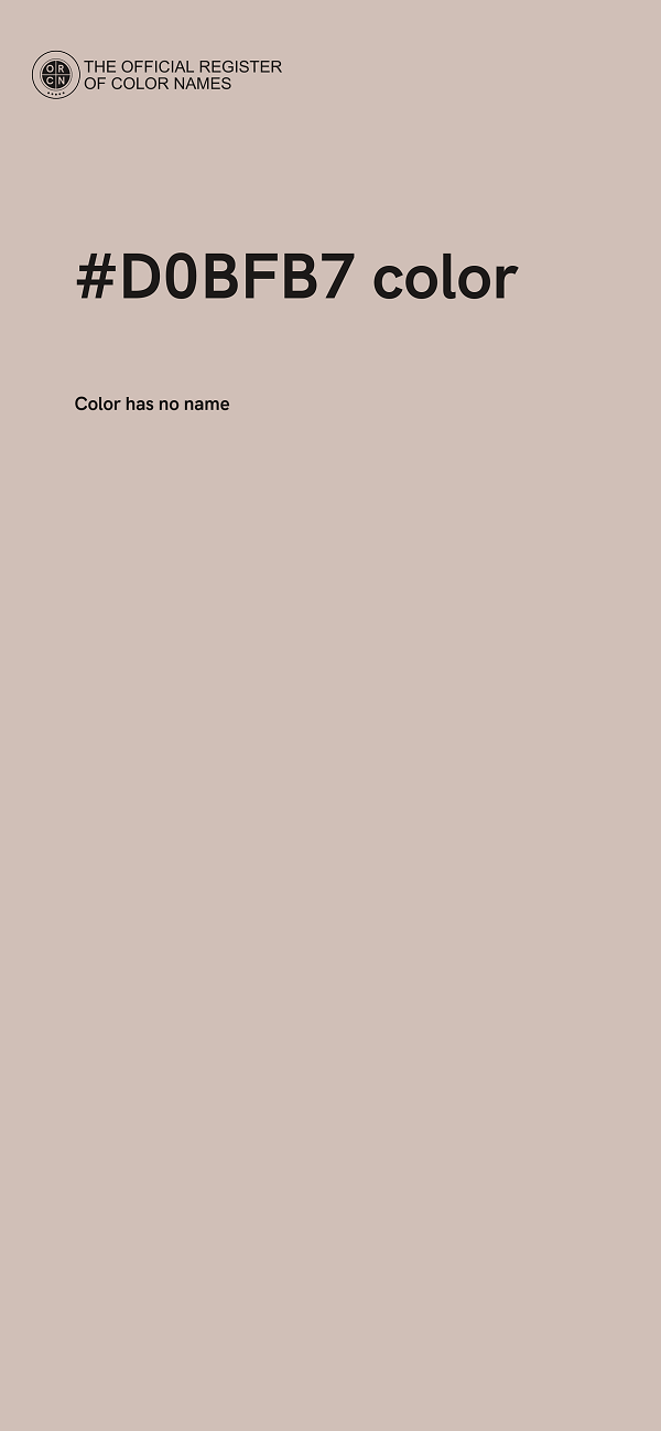 #D0BFB7 color image