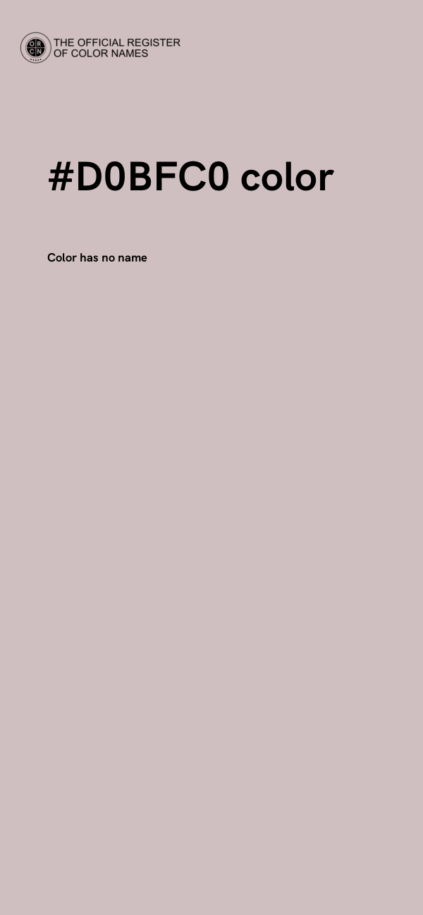 #D0BFC0 color image