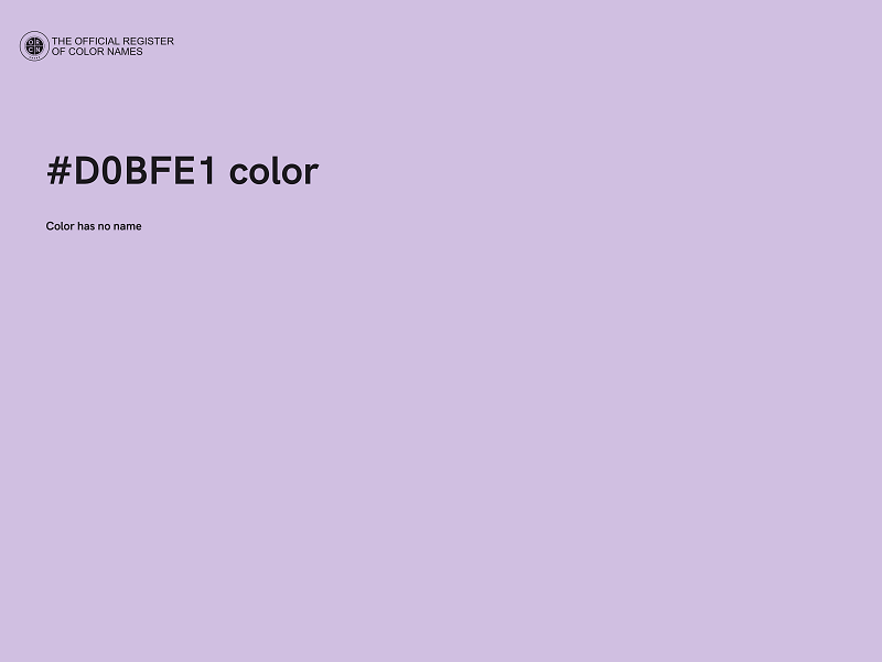 #D0BFE1 color image