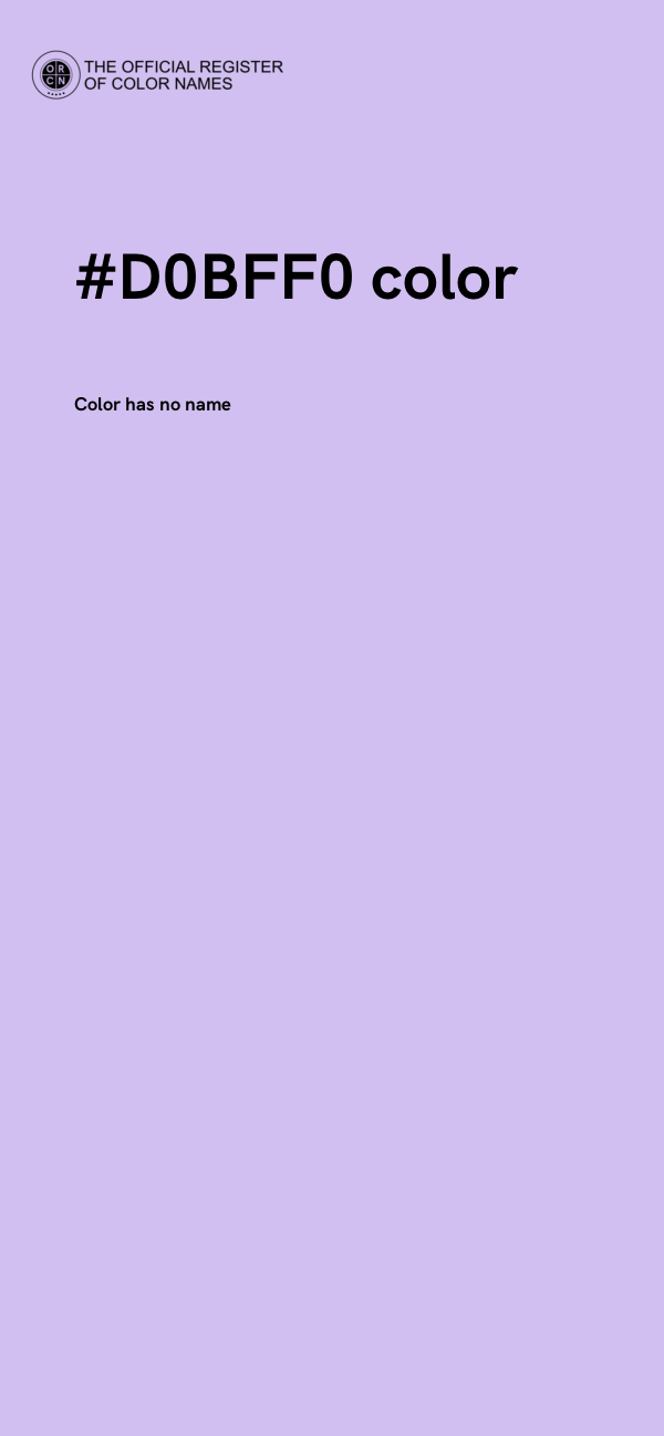 #D0BFF0 color image