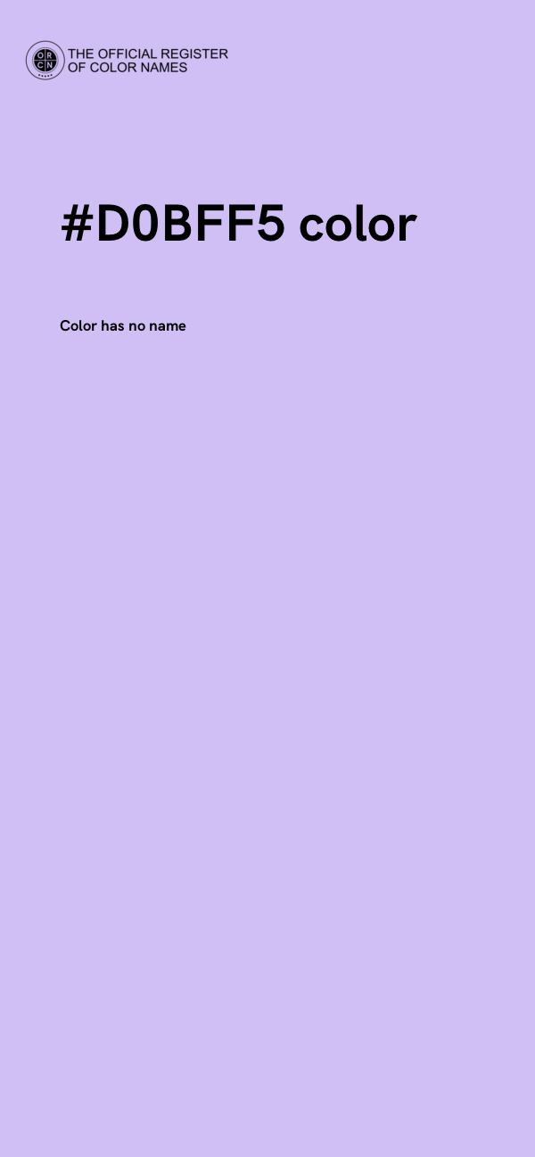 #D0BFF5 color image