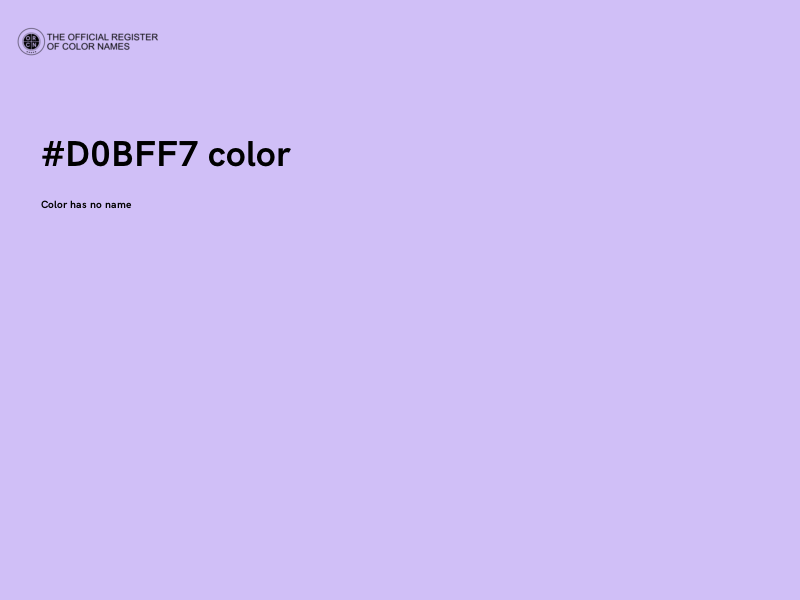 #D0BFF7 color image