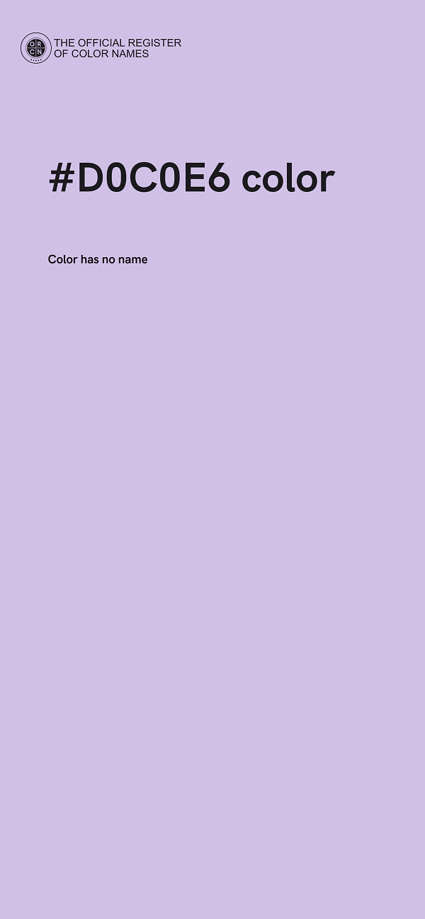 #D0C0E6 color image