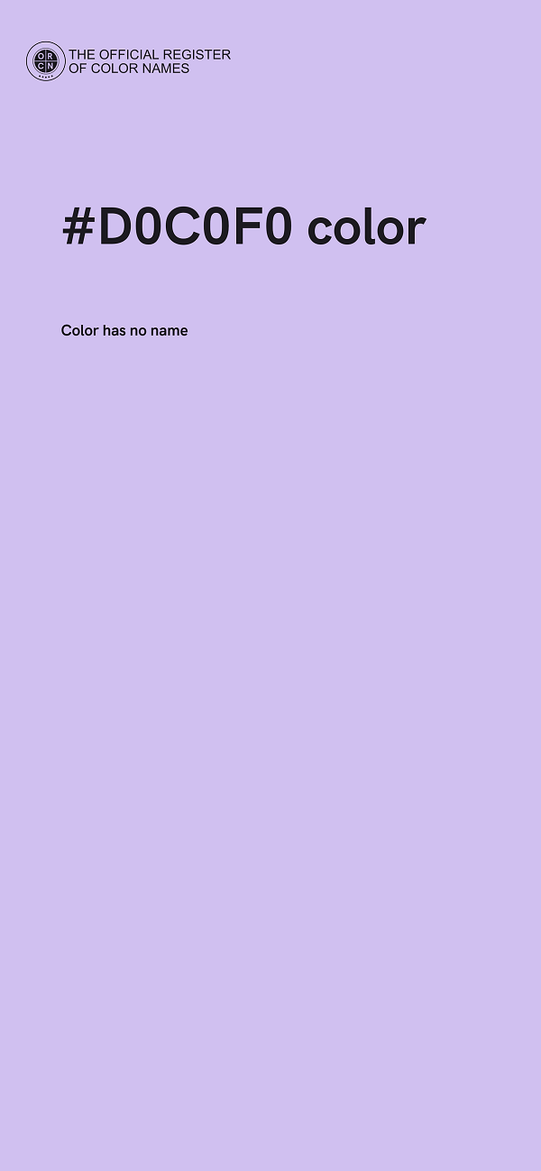 #D0C0F0 color image