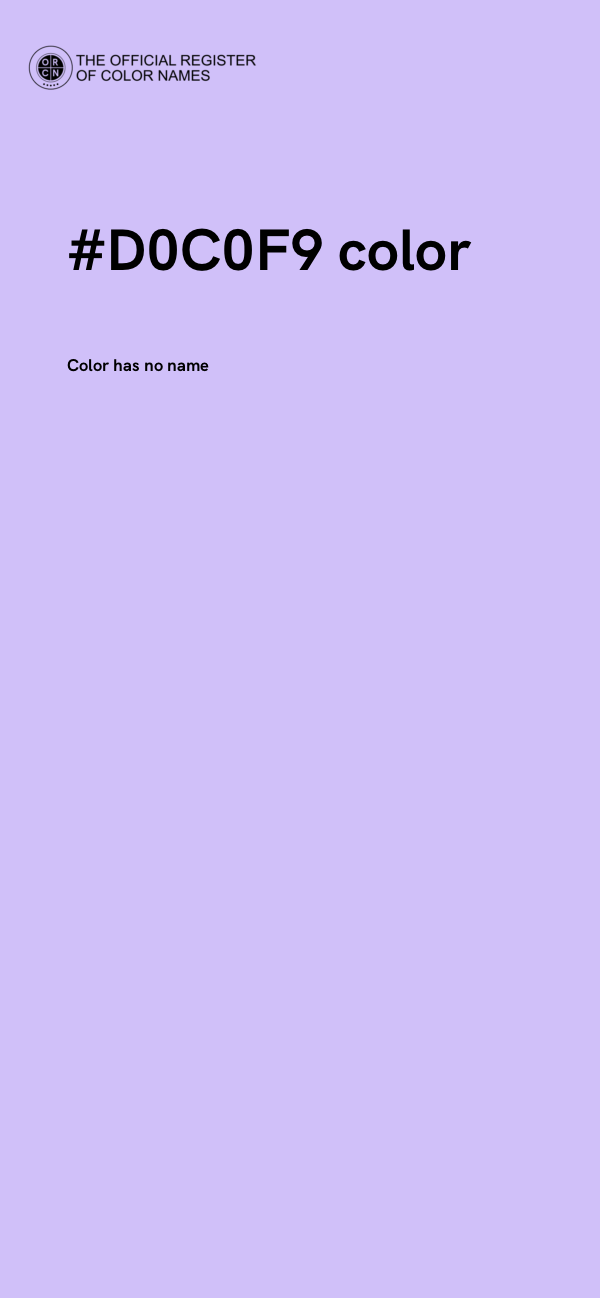 #D0C0F9 color image