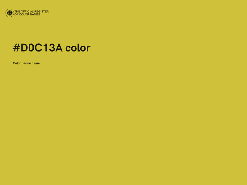 #D0C13A color image