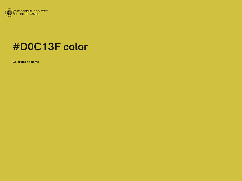 #D0C13F color image