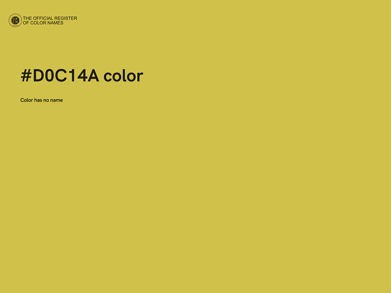 #D0C14A color image