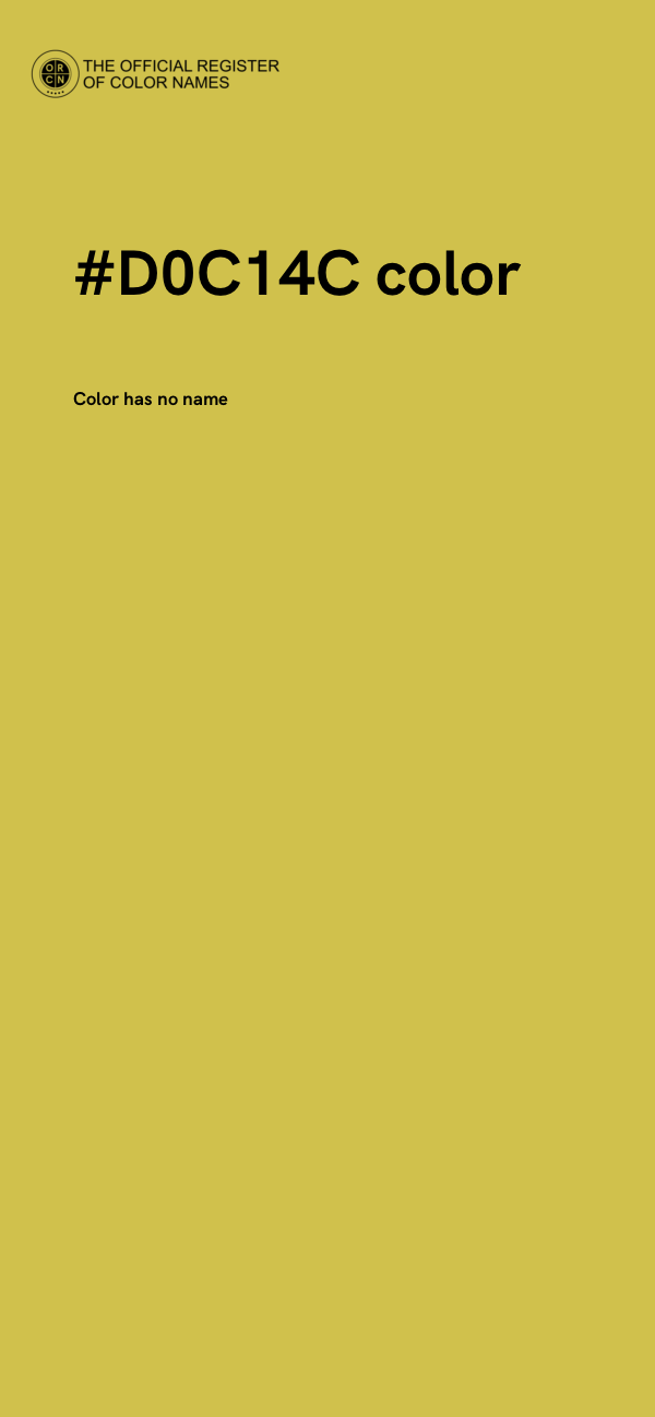 #D0C14C color image