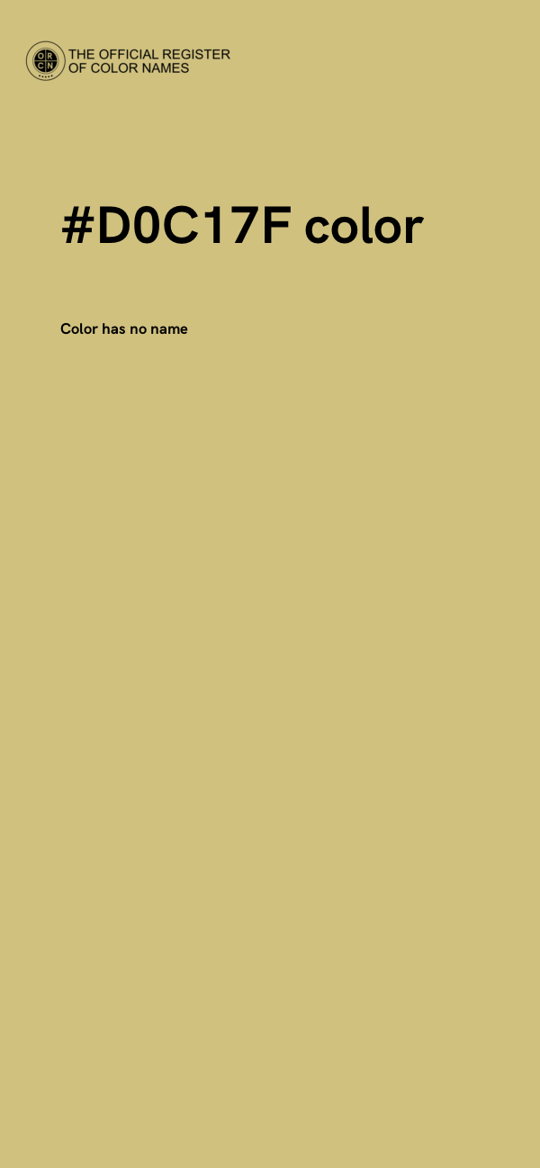#D0C17F color image