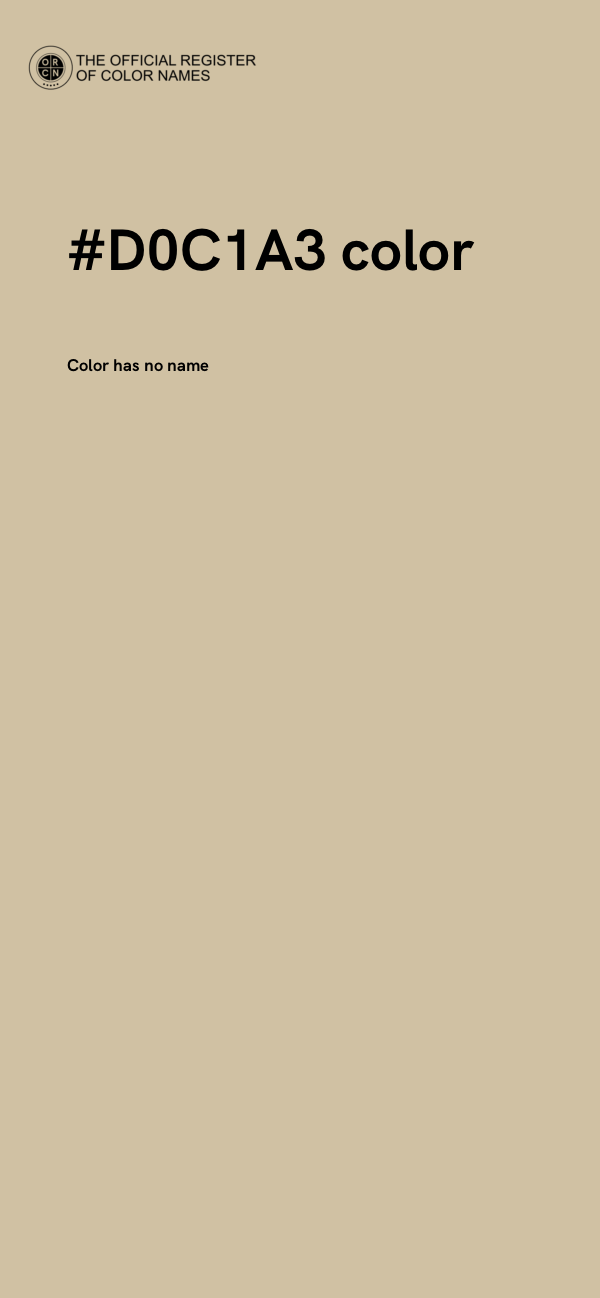#D0C1A3 color image