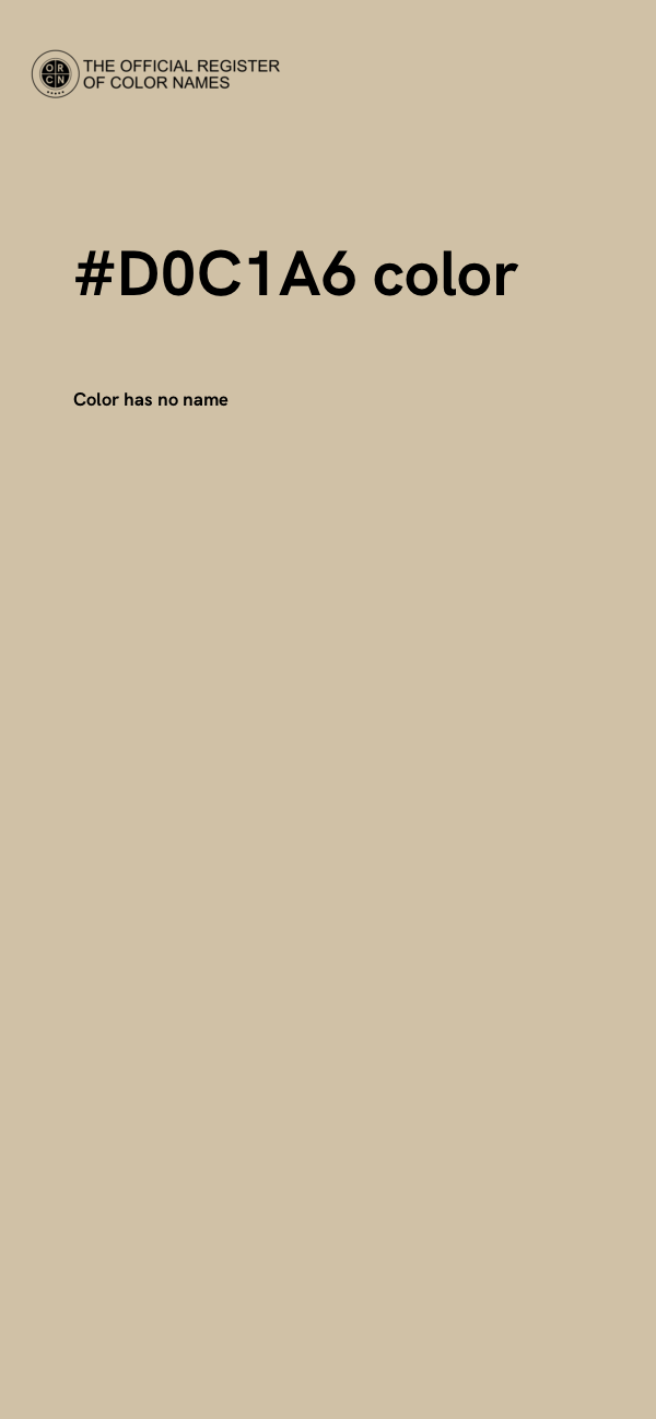 #D0C1A6 color image