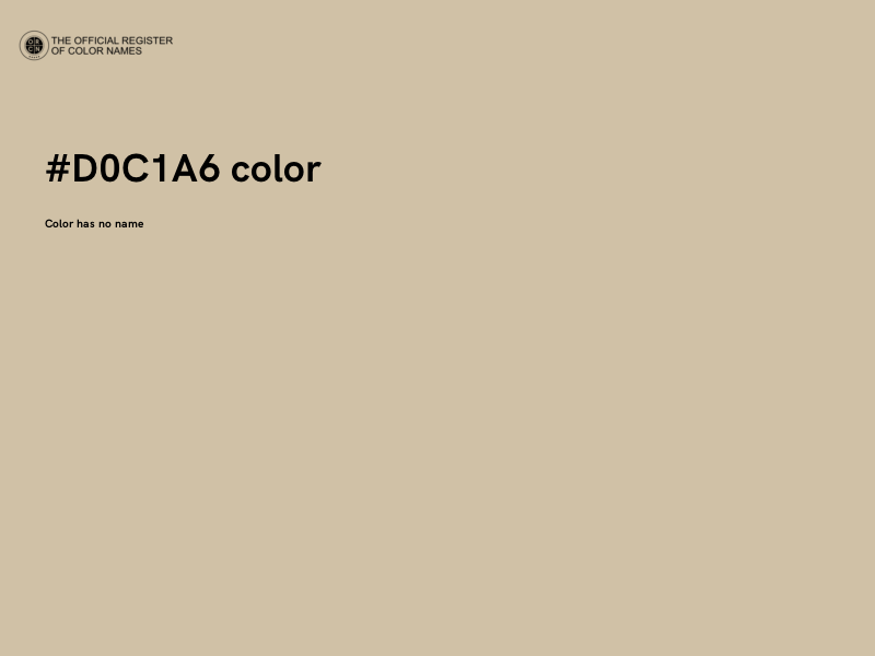 #D0C1A6 color image