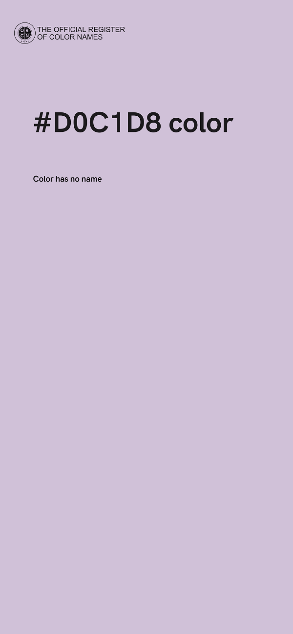 #D0C1D8 color image