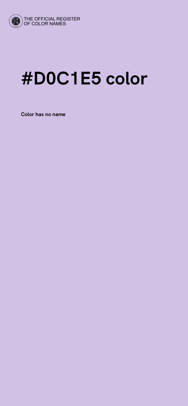 #D0C1E5 color image