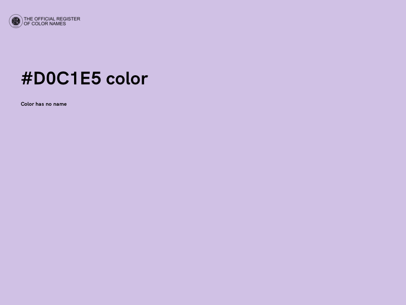 #D0C1E5 color image