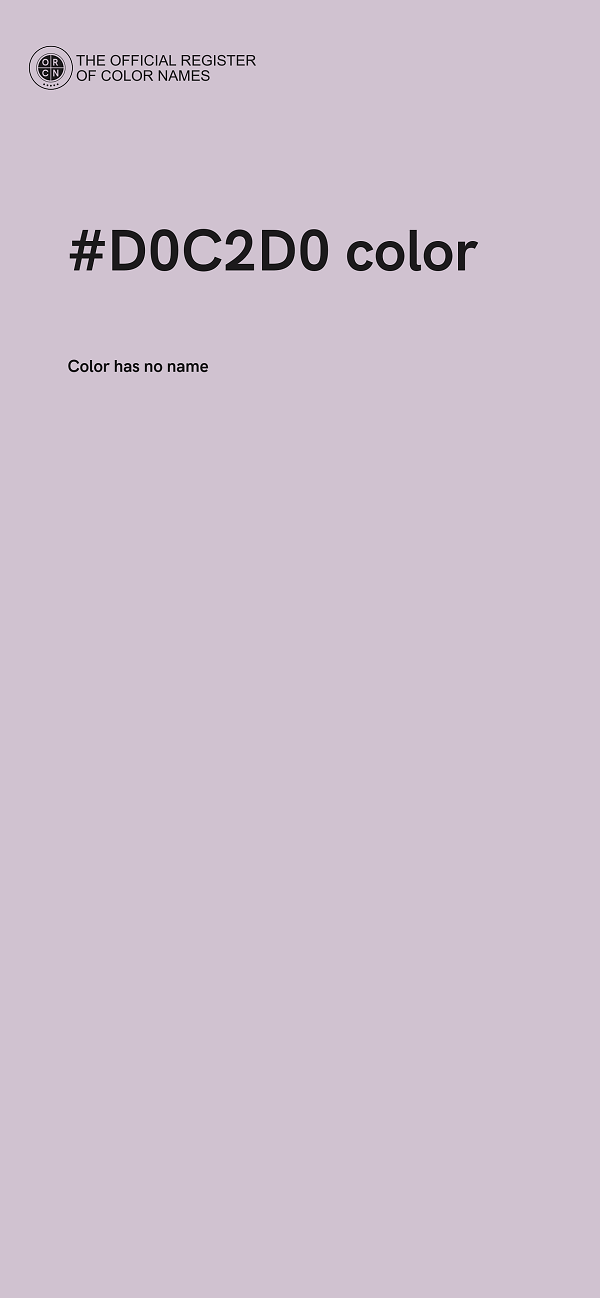 #D0C2D0 color image
