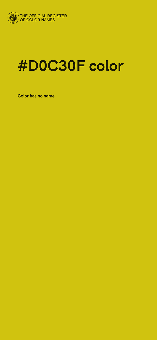 #D0C30F color image
