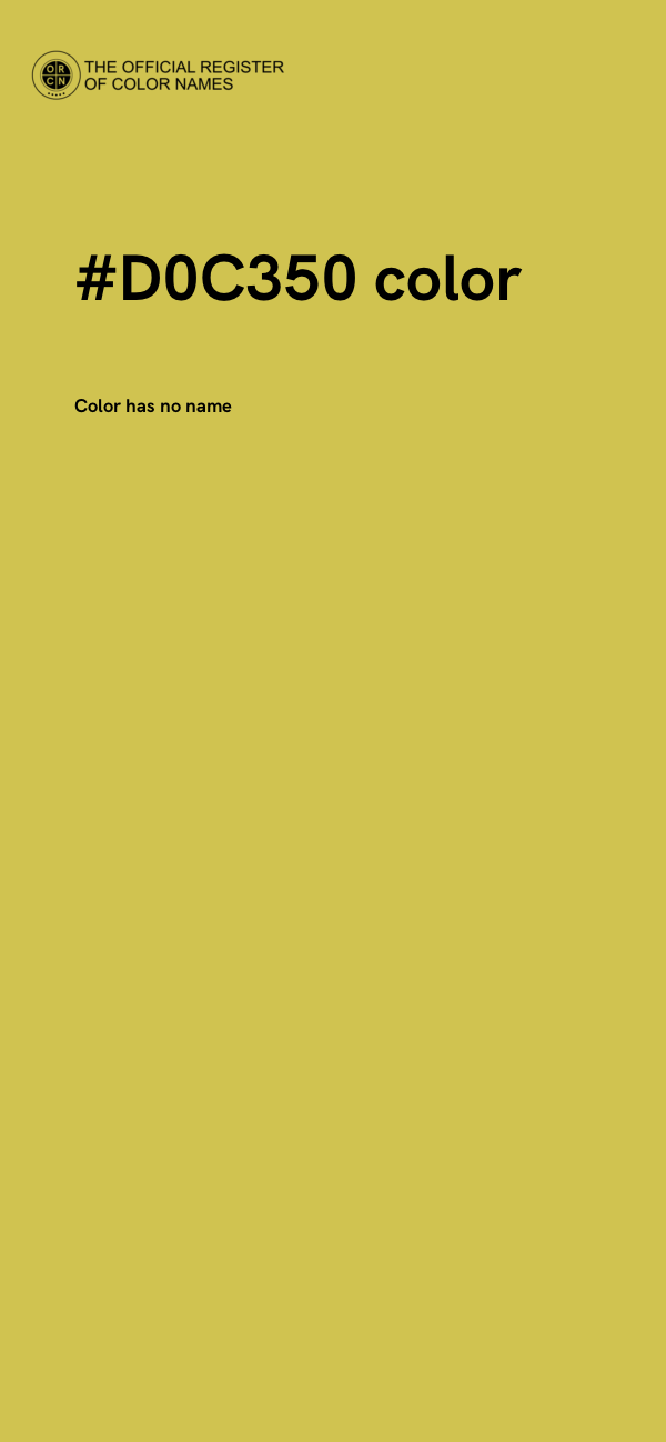 #D0C350 color image