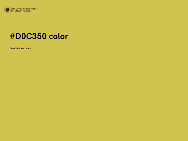 #D0C350 color image