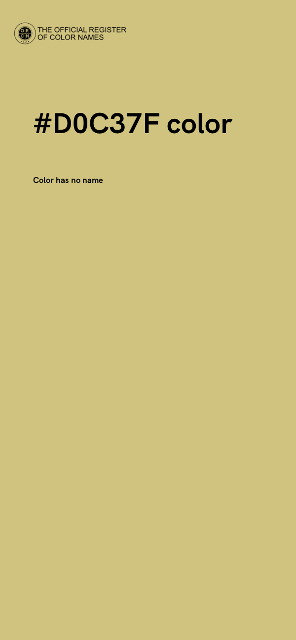 #D0C37F color image