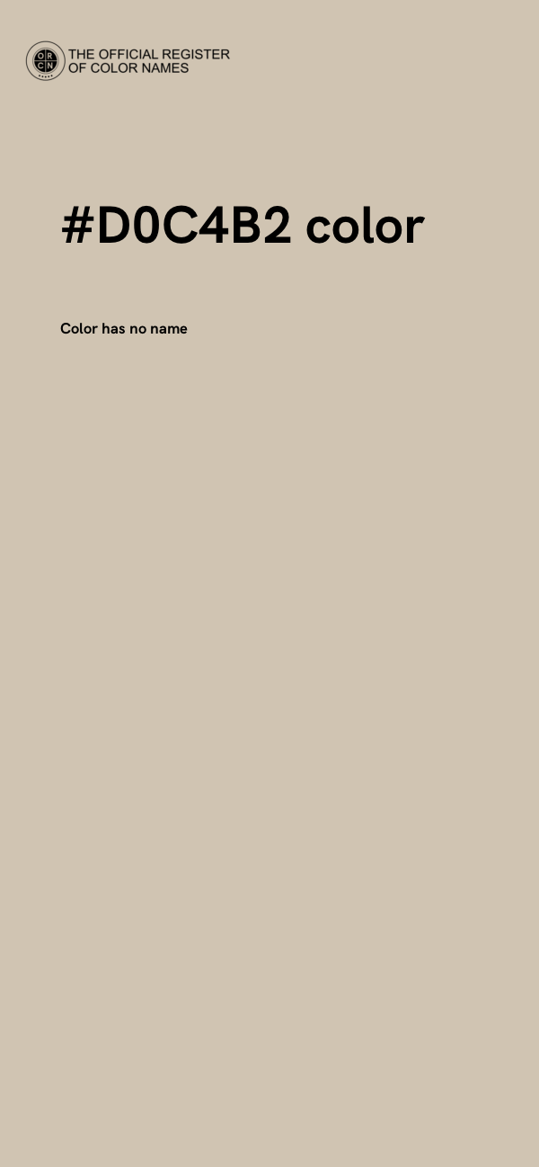 #D0C4B2 color image