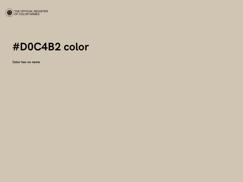#D0C4B2 color image