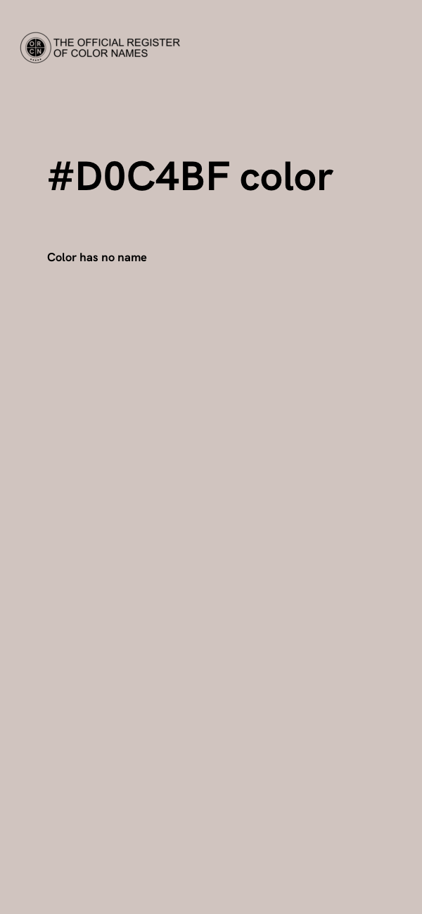 #D0C4BF color image