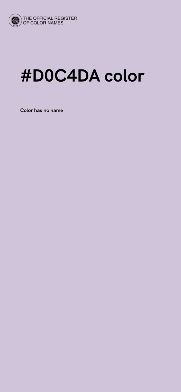 #D0C4DA color image