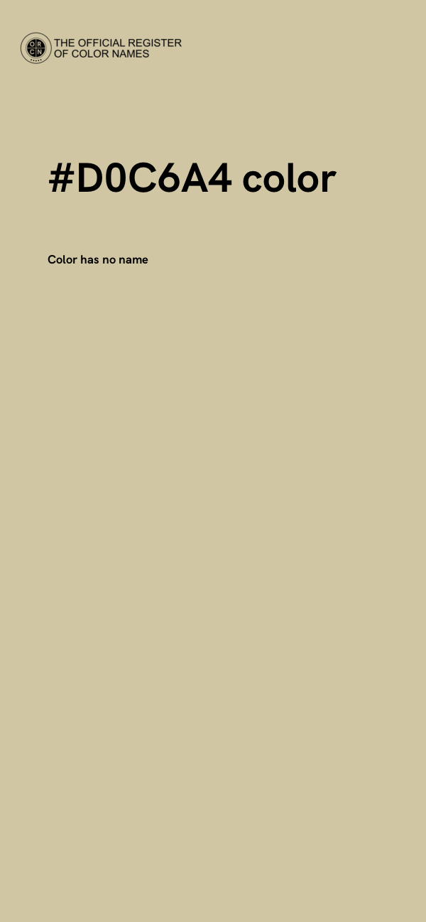 #D0C6A4 color image