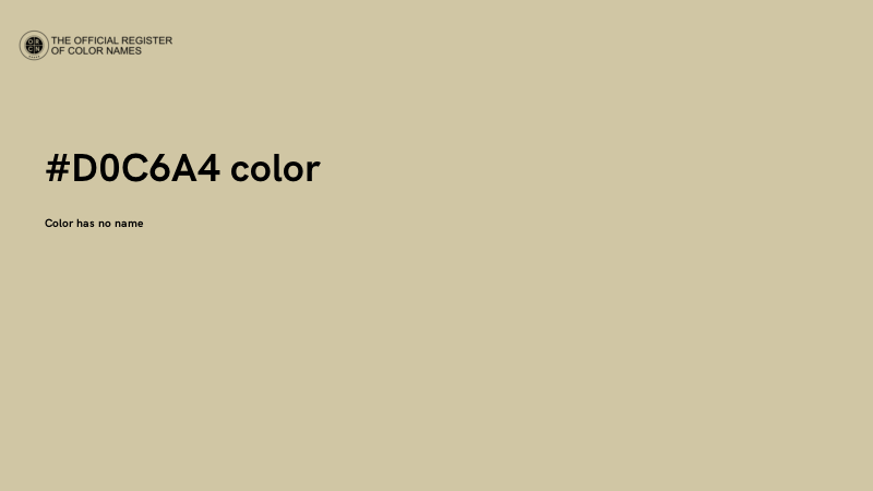#D0C6A4 color image