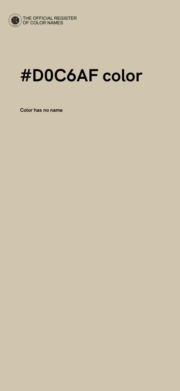 #D0C6AF color image