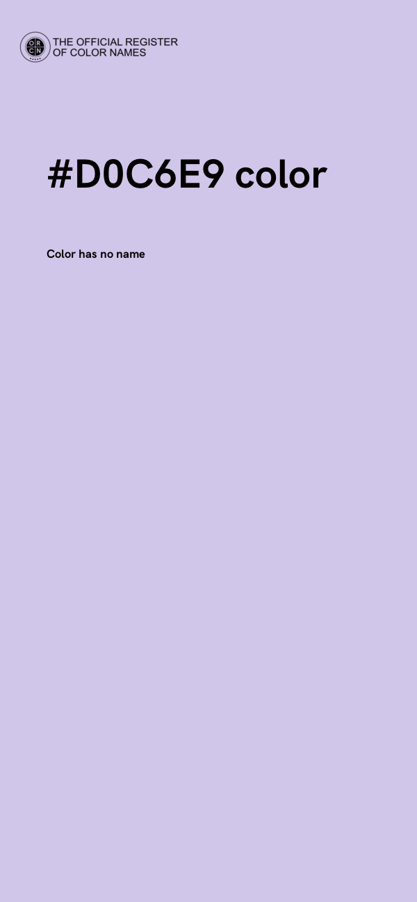 #D0C6E9 color image