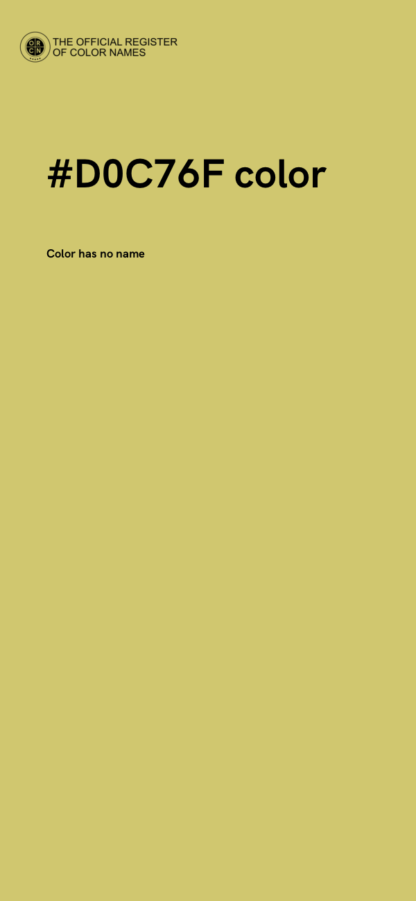 #D0C76F color image