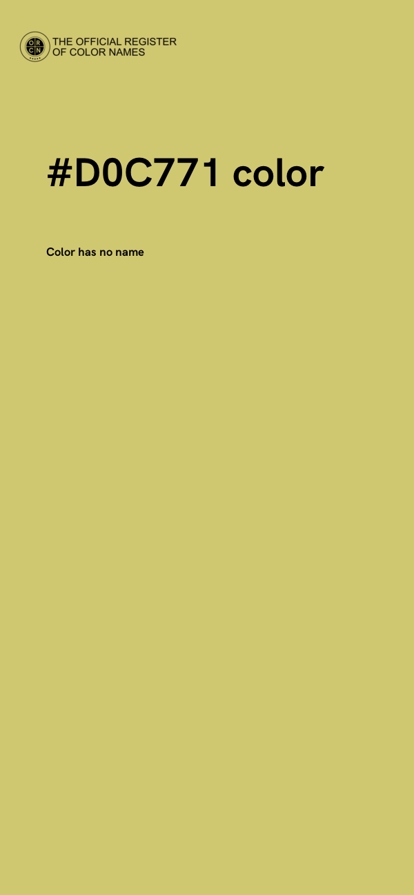 #D0C771 color image