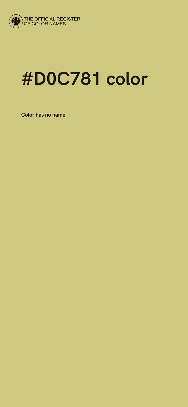 #D0C781 color image