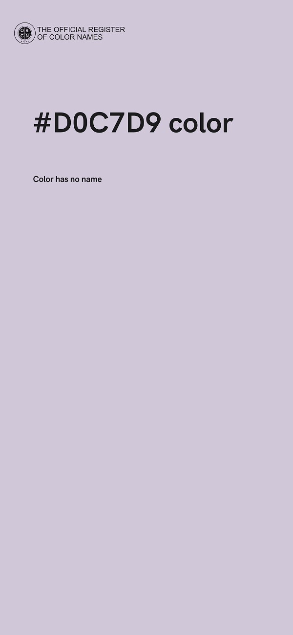 #D0C7D9 color image