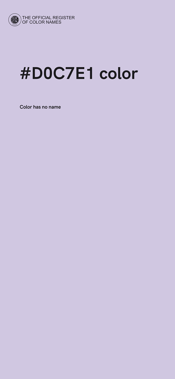 #D0C7E1 color image