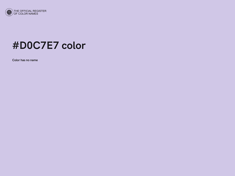 #D0C7E7 color image