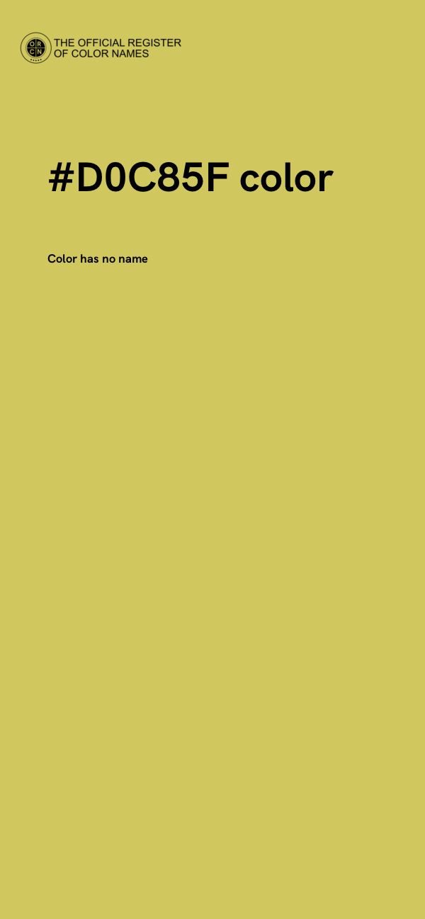 #D0C85F color image