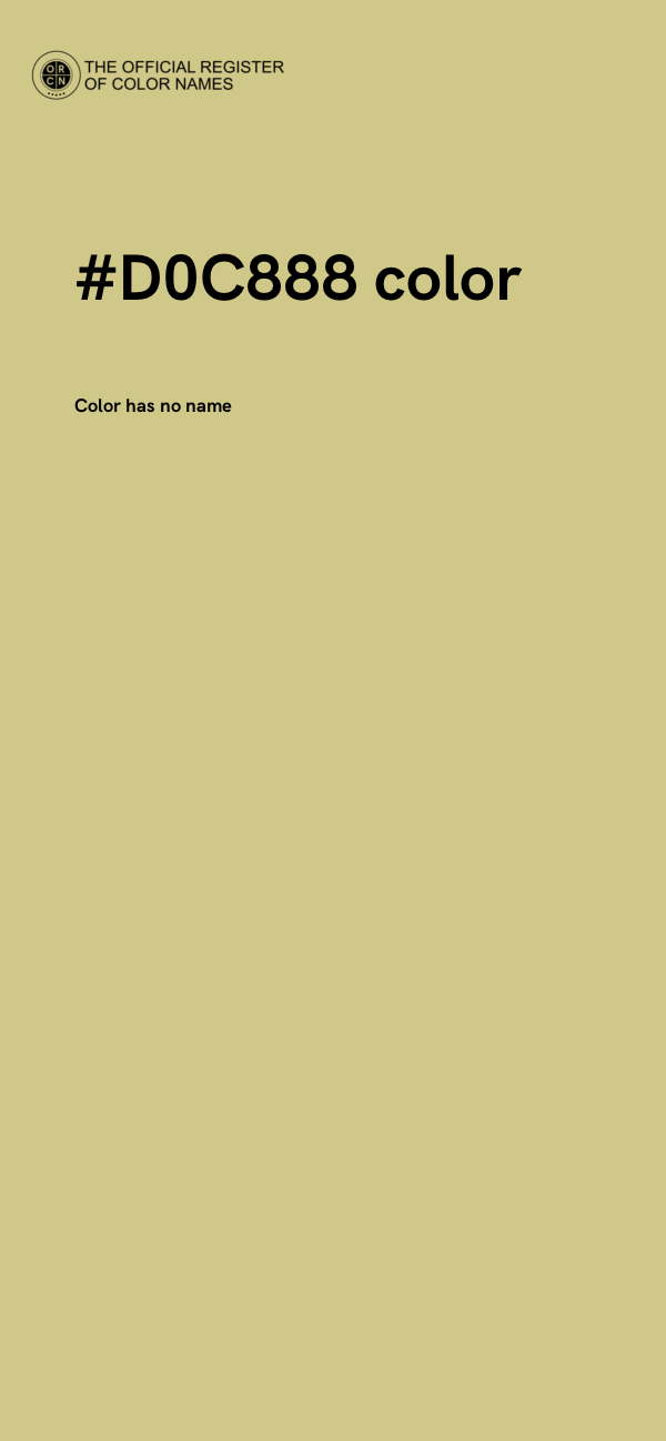 #D0C888 color image
