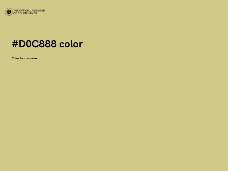 #D0C888 color image