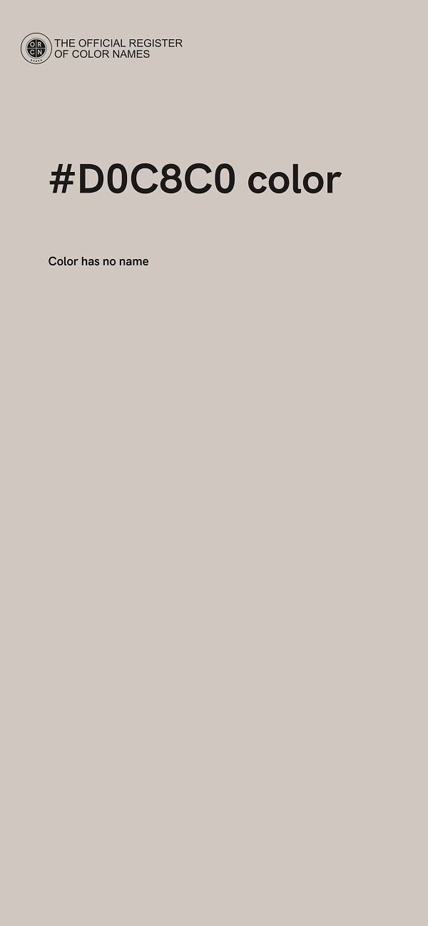 #D0C8C0 color image